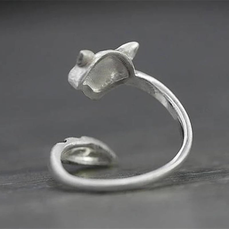 Female Cute Fox Tail Animal Ring Jewelry