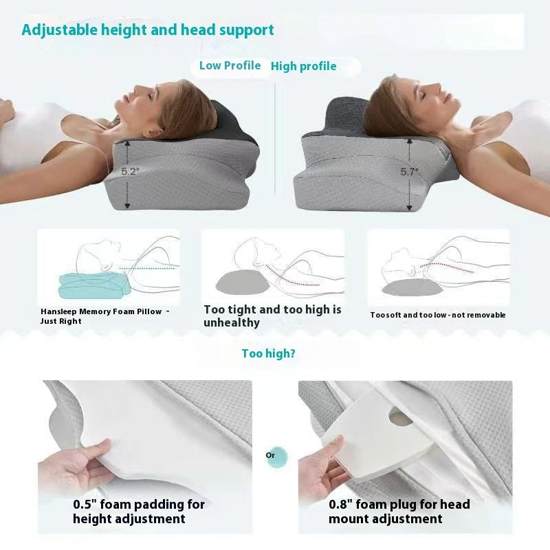 Memory Cotton Pillow Cervical Support Does Not Collapse