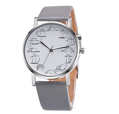 Lazy Cute Cat Female Child Student Watch