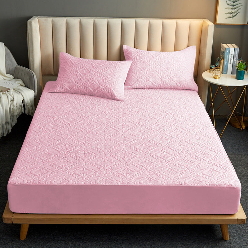 Pure Color Quilted Four Seasons Universal Fitted Sheet