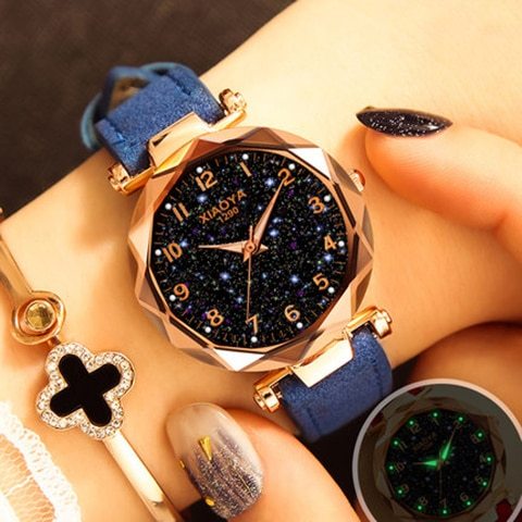 Mode Frauen Uhren Beste Verkaufen Star Sky Zifferblatt Uhr Luxus Rose Gold frauen Armband Quarz Handgelenk Uhren Neue dropshipping