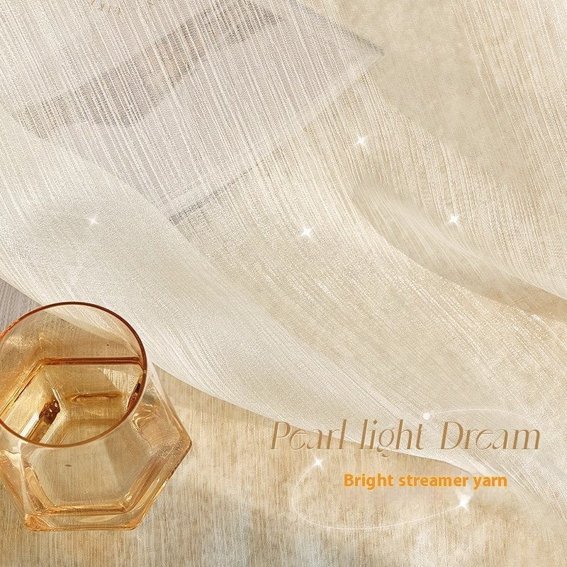 Gilding Yarn Light Luxury French Style Mesh Curtains Bedroom Fantasy Premium Curtain