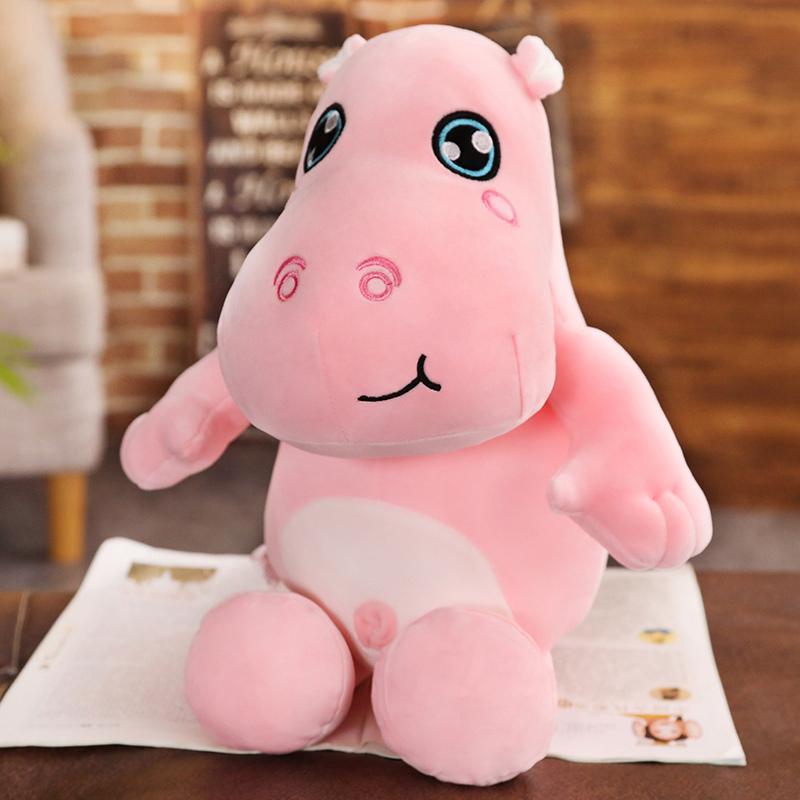 Hippo plush pillow
