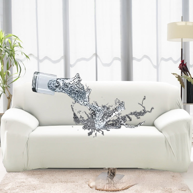 Solid Color Elastic Waterproof Sofa All-inclusive Milk Silk Cover