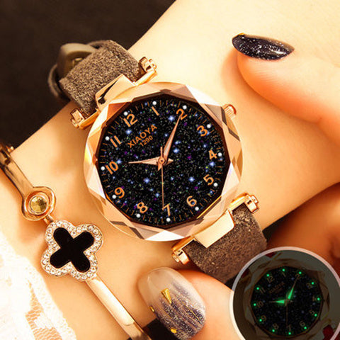 Mode Frauen Uhren Beste Verkaufen Star Sky Zifferblatt Uhr Luxus Rose Gold frauen Armband Quarz Handgelenk Uhren Neue dropshipping