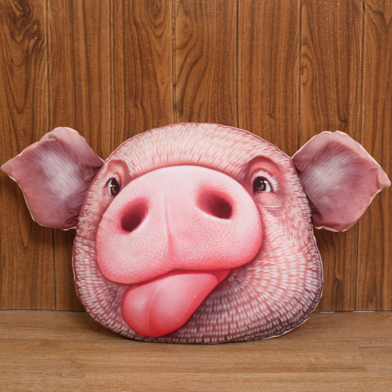 Pig head plush doll
