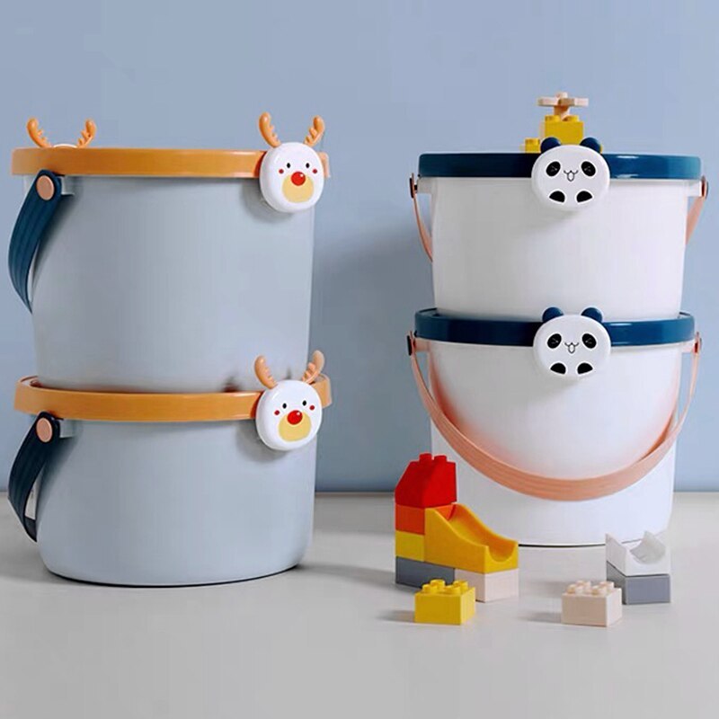 Children's cartoon portable plastic bucket toy storage bucket