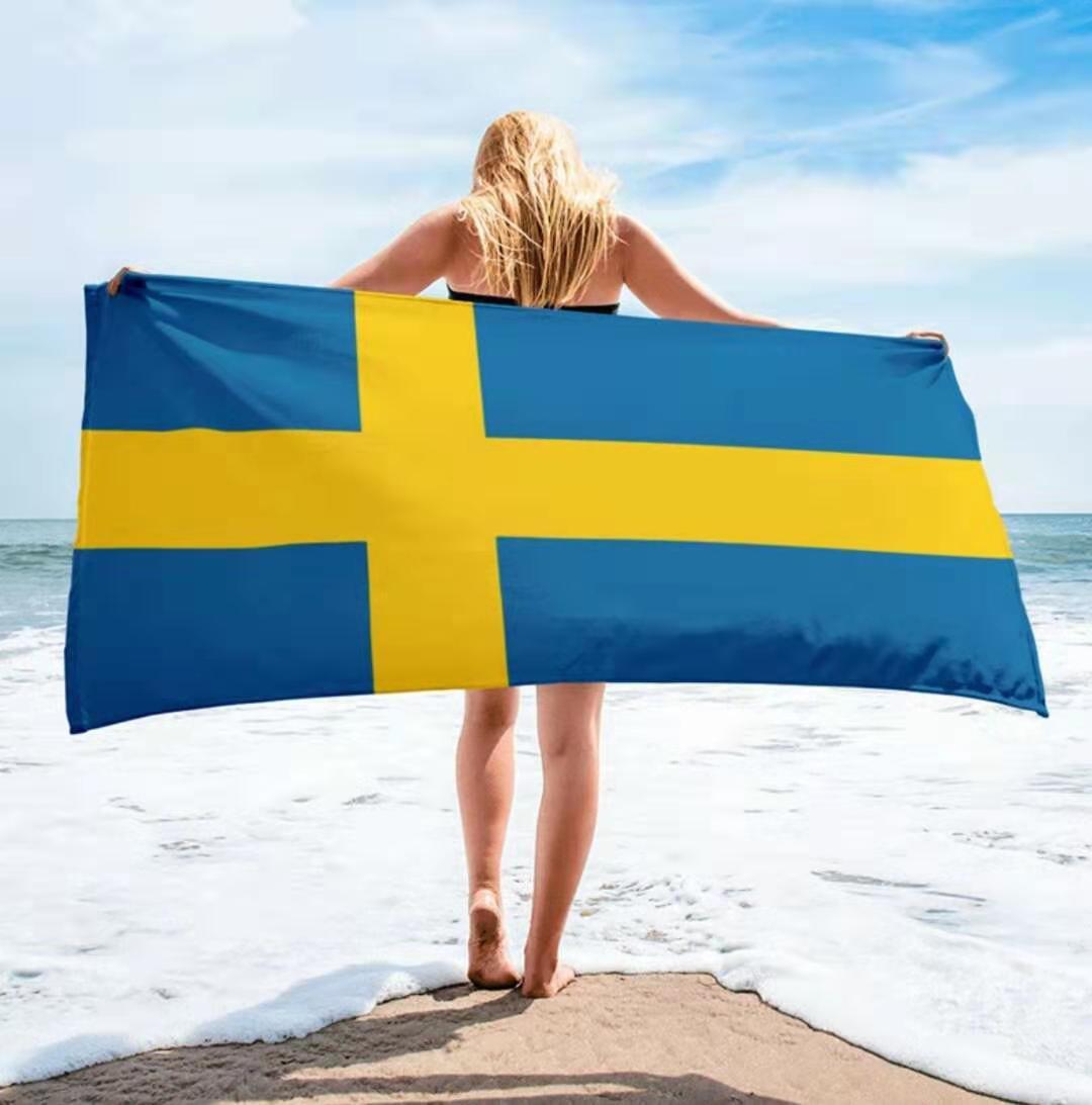 Striped Nordic INS wind beach towel