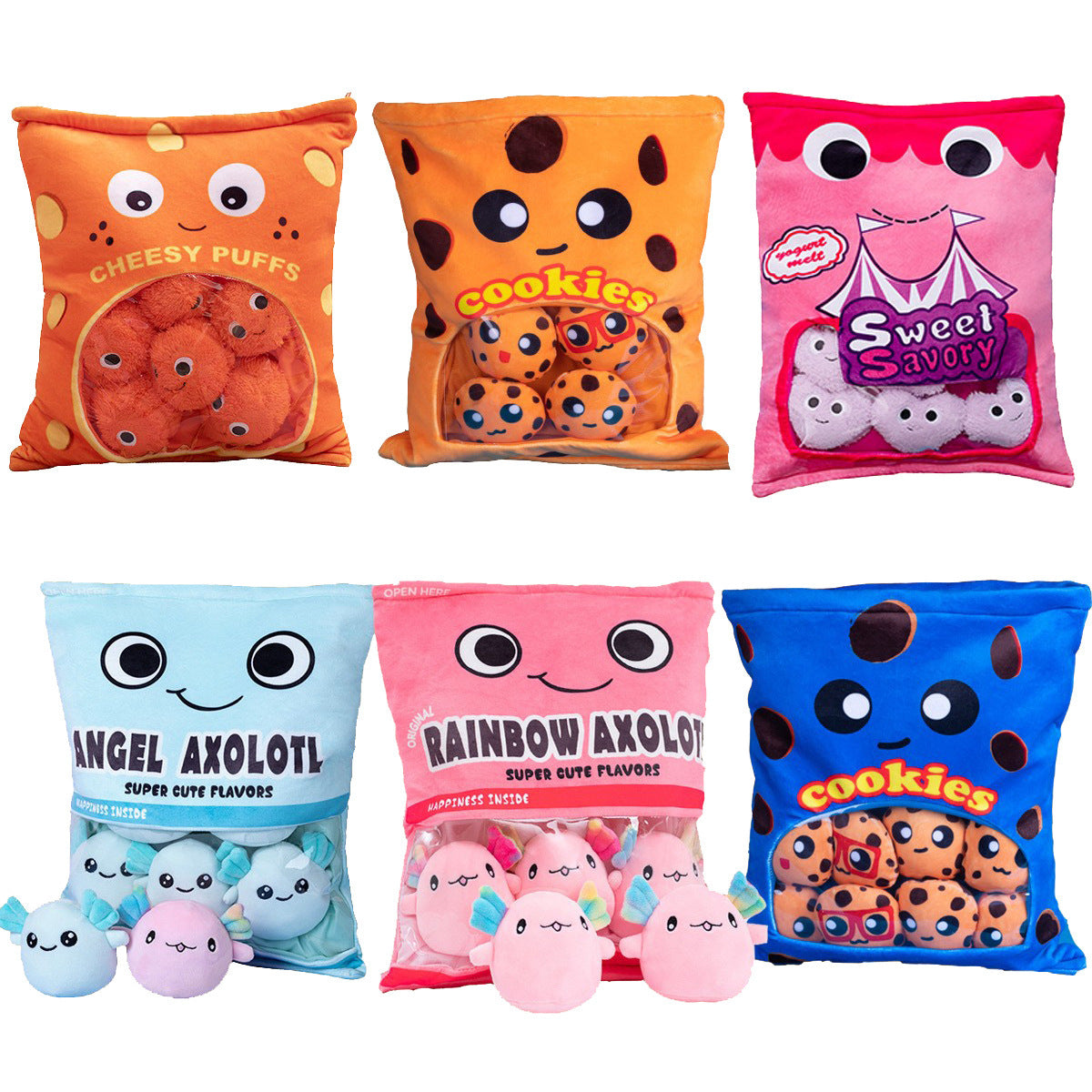 Cute Bag Of Puff Cookie Throw Pillow Plush Toy