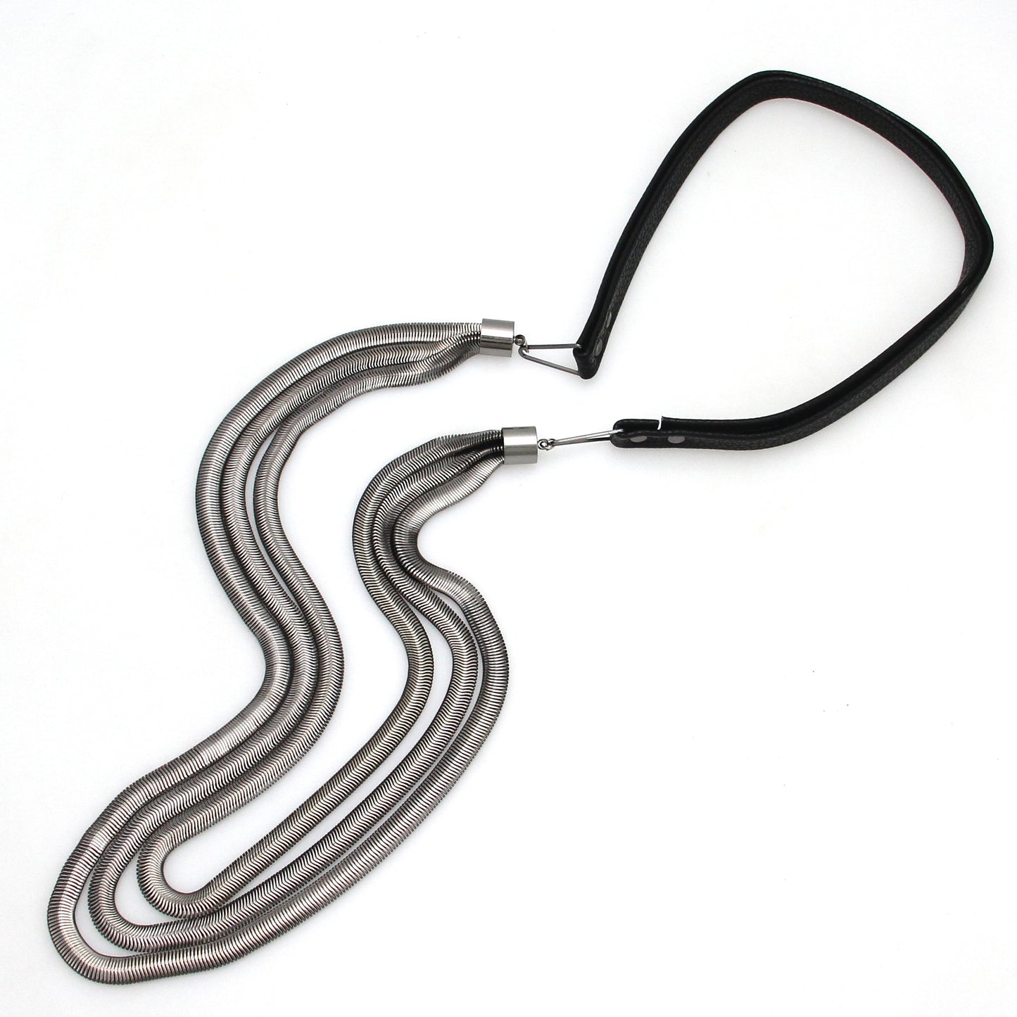 Multi layers Leather Snake Chains Necklaces Women Thick Chain Pendants Long Necklaces Statement Jewelry