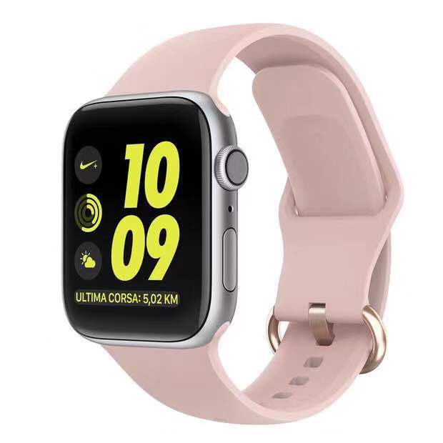 Suitable For Watch Strap Liquid Silicone Sports Strap Simple Solid Color Wristband