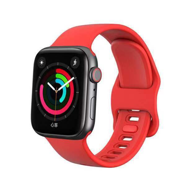 Suitable For Watch Strap Liquid Silicone Sports Strap Simple Solid Color Wristband