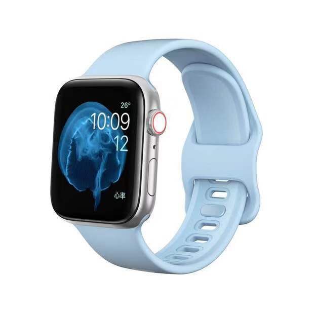 Suitable For Watch Strap Liquid Silicone Sports Strap Simple Solid Color Wristband