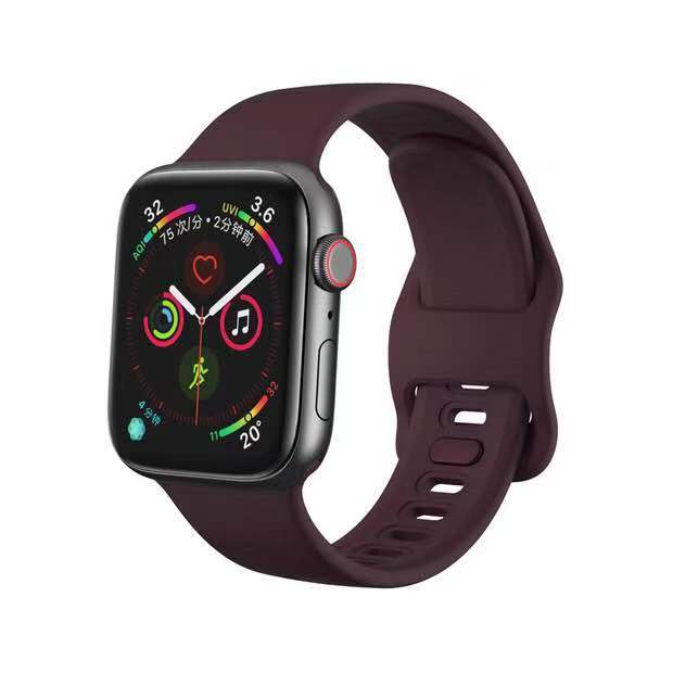Suitable For Watch Strap Liquid Silicone Sports Strap Simple Solid Color Wristband