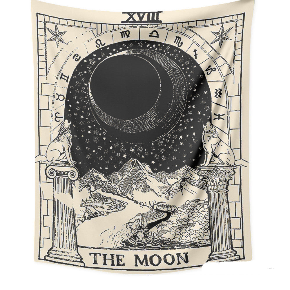 Tarot Card Destiny Astrology Divination Retro Tapestry Wall Tapestry