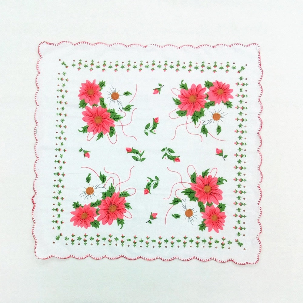 Women'S Cotton Handkerchief With Tooth Edge Print