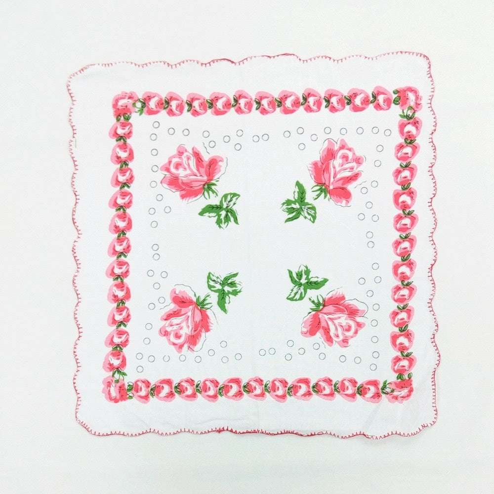 Women'S Cotton Handkerchief With Tooth Edge Print