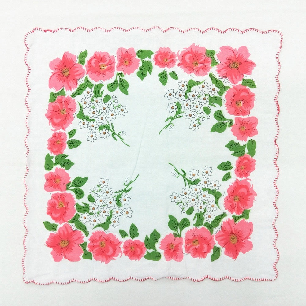 Women'S Cotton Handkerchief With Tooth Edge Print