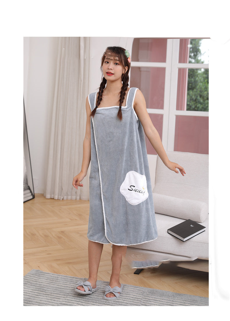 Star Pockets Can Be Worn With Bath Towels, Slings, Bath Skirts, Coral Fleece