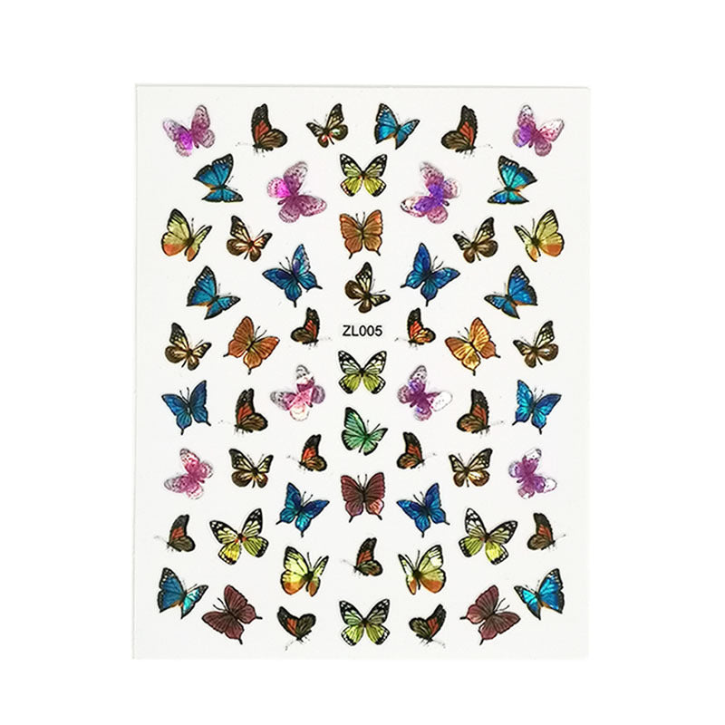 Farfalla Olografica Disegni Adesivo Decalcomania Del Chiodo Cursore Fai Da Te Per Manicure Nail Art Filigrana Manicure Decor