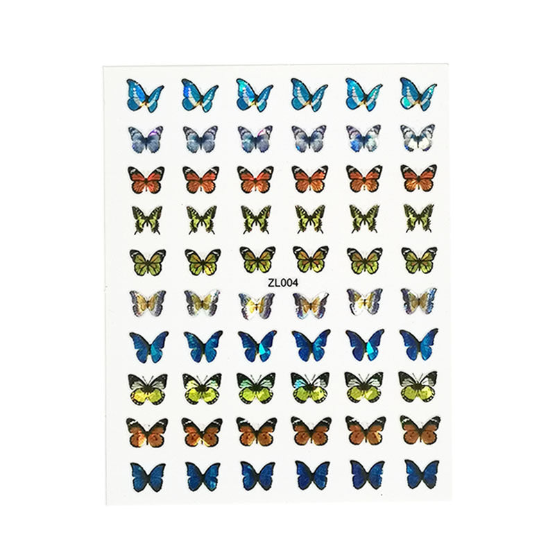 Farfalla Olografica Disegni Adesivo Decalcomania Del Chiodo Cursore Fai Da Te Per Manicure Nail Art Filigrana Manicure Decor