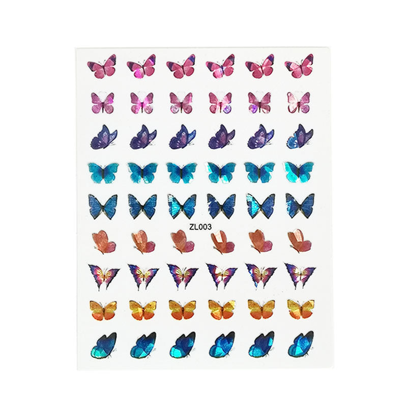 Farfalla Olografica Disegni Adesivo Decalcomania Del Chiodo Cursore Fai Da Te Per Manicure Nail Art Filigrana Manicure Decor