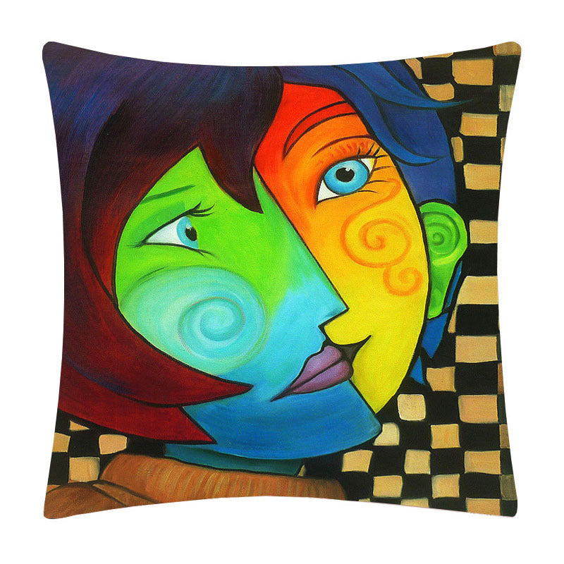 Painted cartoon pillowcase