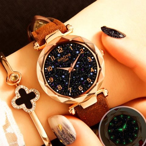 Mode Frauen Uhren Beste Verkaufen Star Sky Zifferblatt Uhr Luxus Rose Gold frauen Armband Quarz Handgelenk Uhren Neue dropshipping
