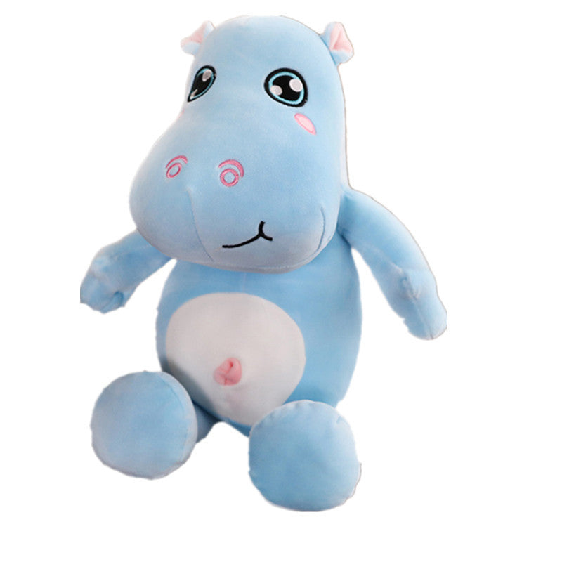 Hippo plush pillow