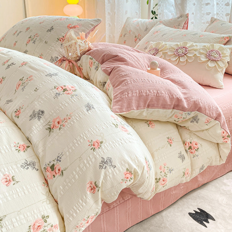 Maternal And Child Grade Washed Jacquard Yarn Cotton Mattress Cover