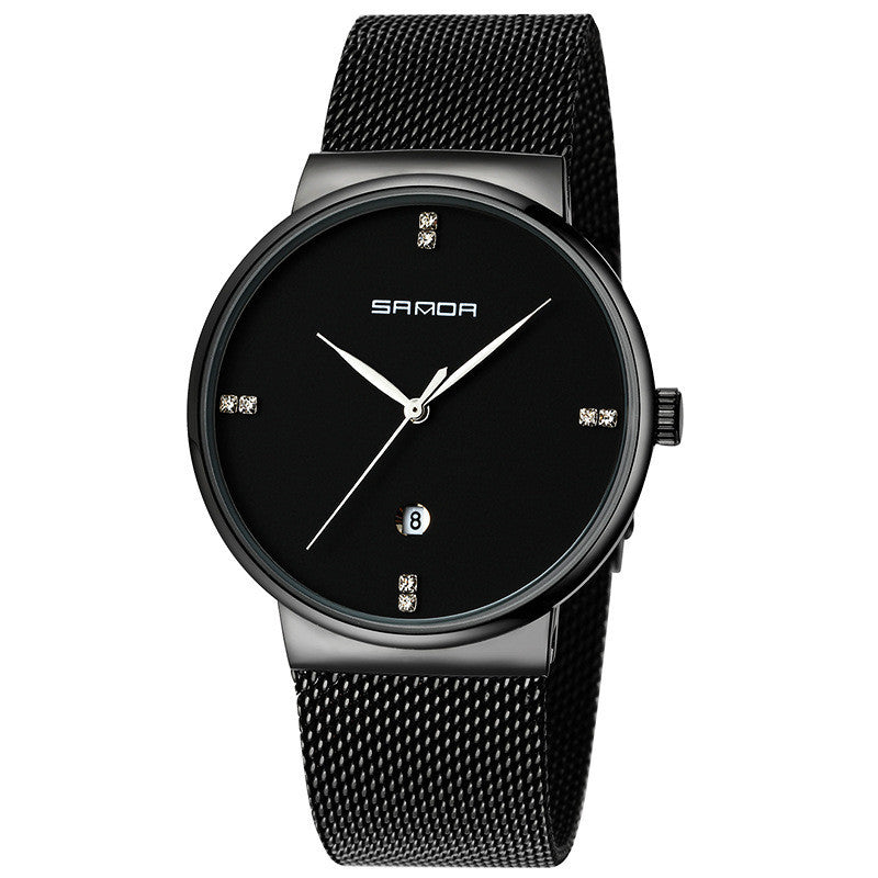 Men's watch mesh belt waterproof quartz watch