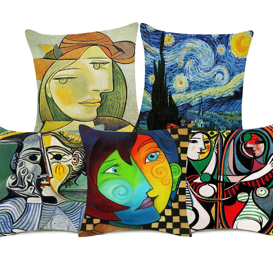 Painted cartoon pillowcase