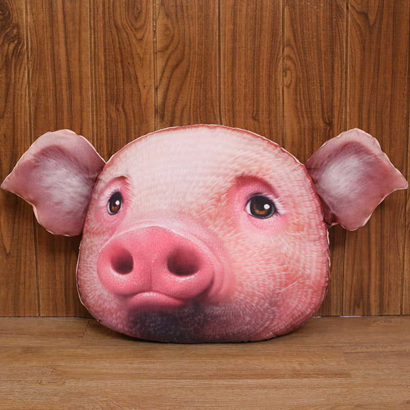 Pig head plush doll