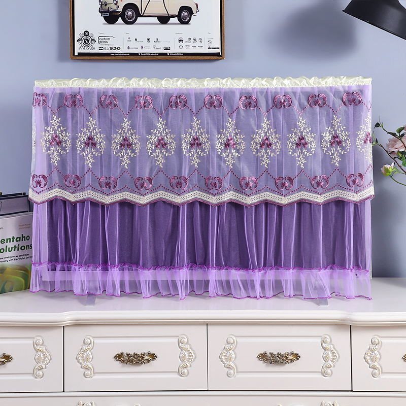 Lace Television Cover Desktop Hanging TV Dust Cover Cover Cloth Slipcover