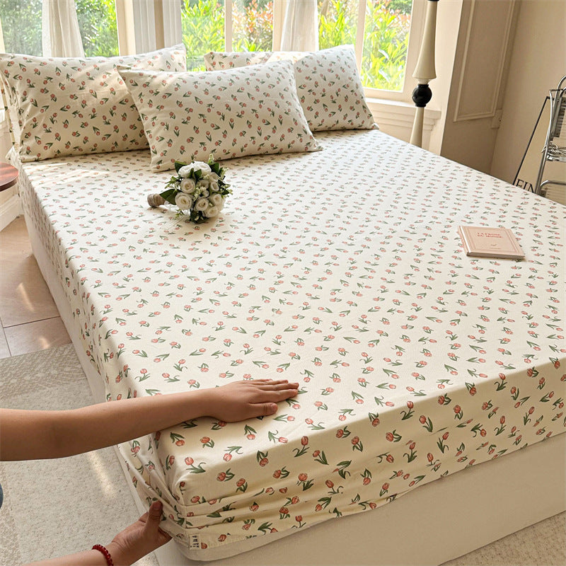 Pure Cotton Crash Fitted Sheet Thickened