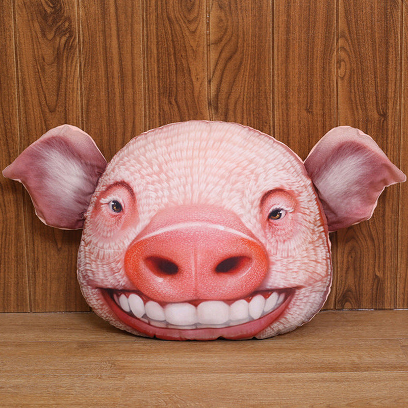 Pig head plush doll