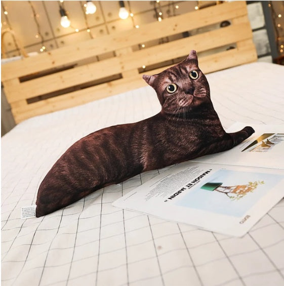 Simulation cat pillow cute cat doll plush toy stereo pet doll
