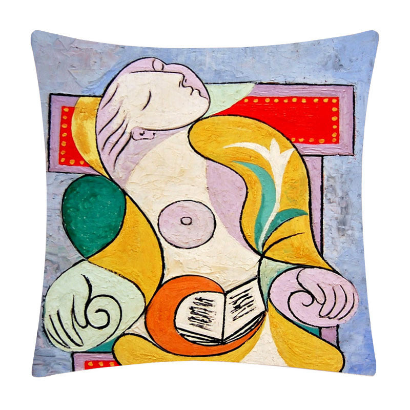 Painted cartoon pillowcase