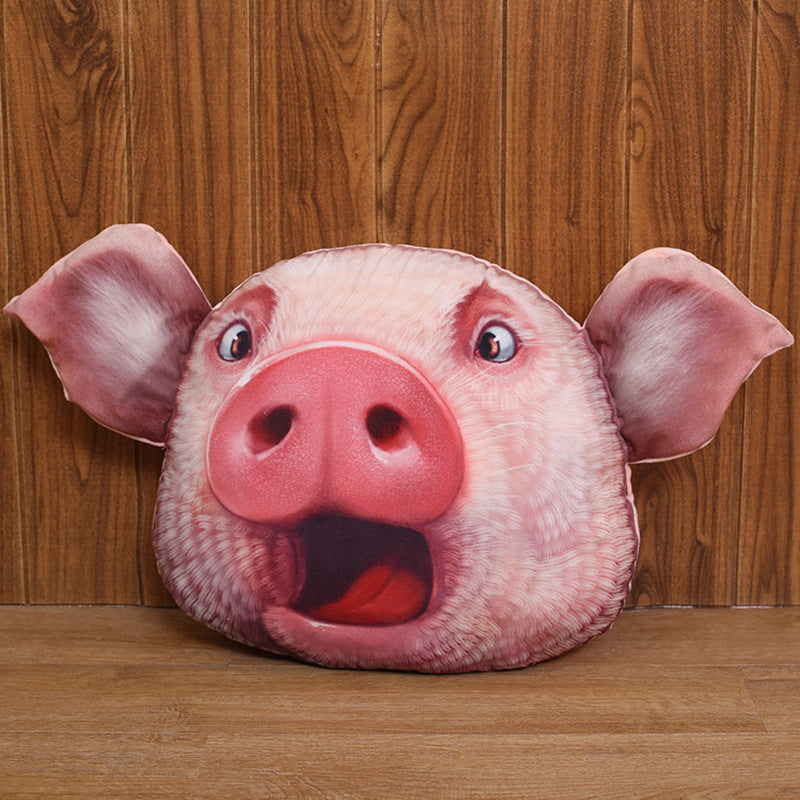 Pig head plush doll