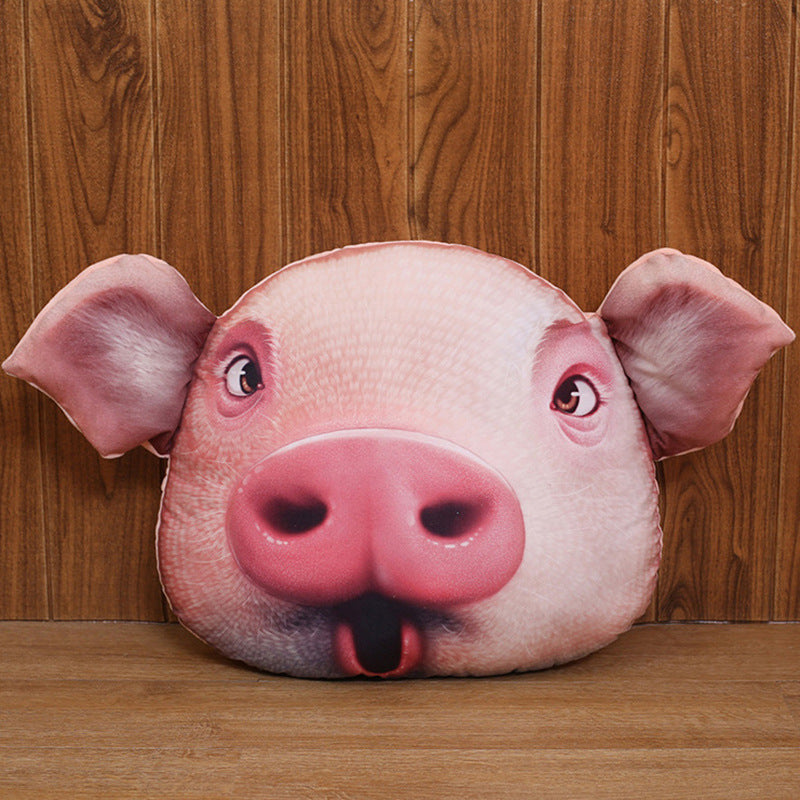 Pig head plush doll