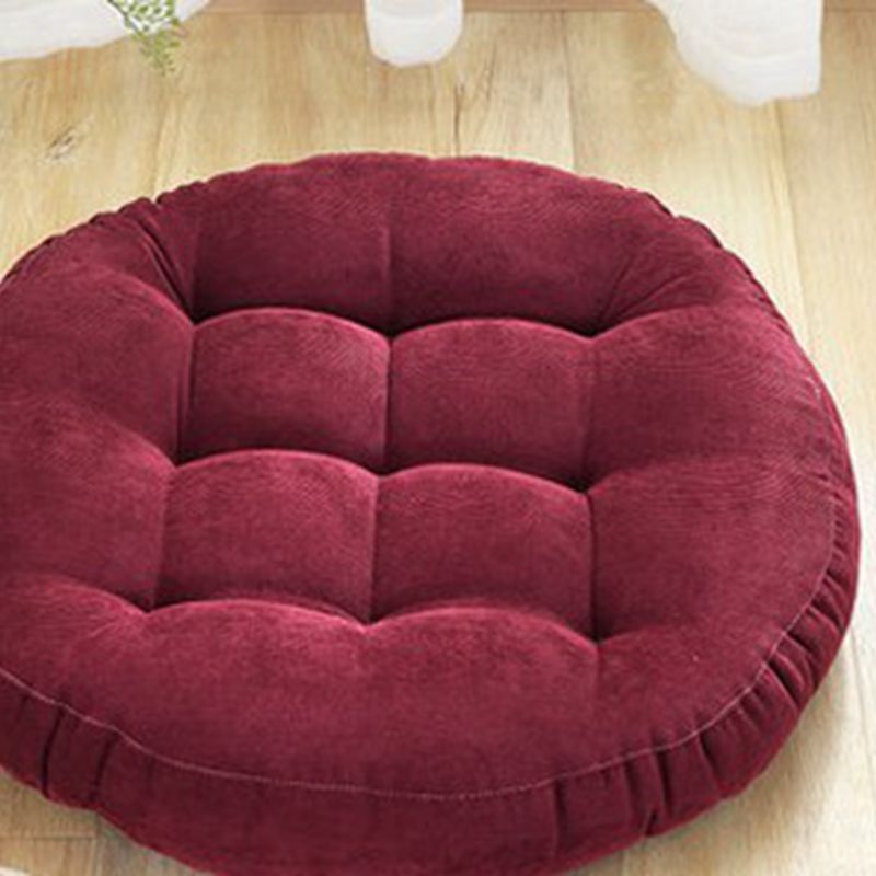 Cotton and linen round cushion