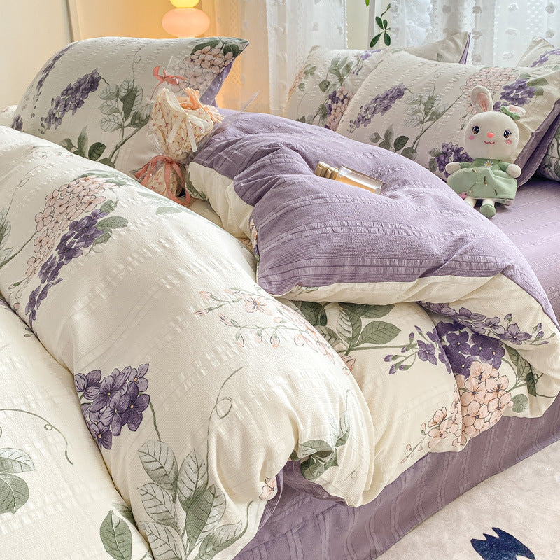 Maternal And Child Grade Washed Jacquard Yarn Cotton Mattress Cover