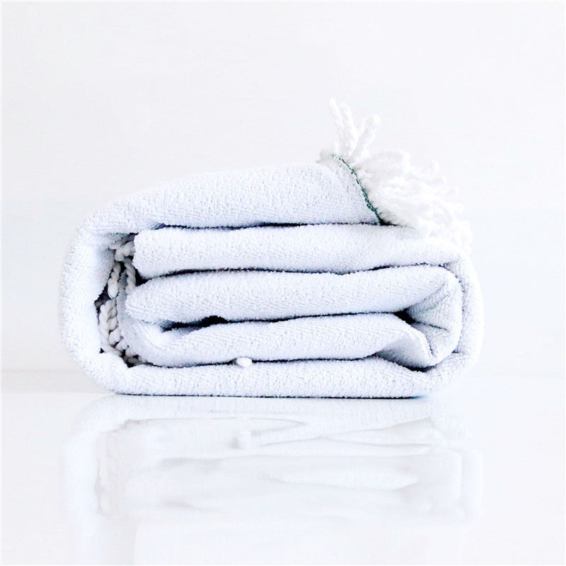 Microfiber plus tassel round beach towel