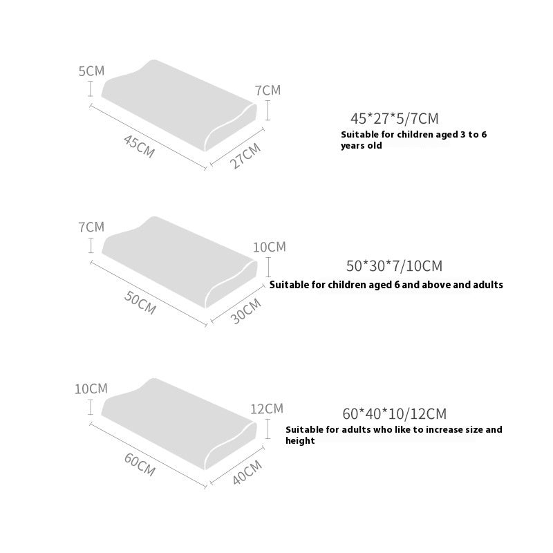 Slow Rebound Cervical Support Improve Sleeping Cute Cartoon Memory Foam Pillow Insert Pillowcase