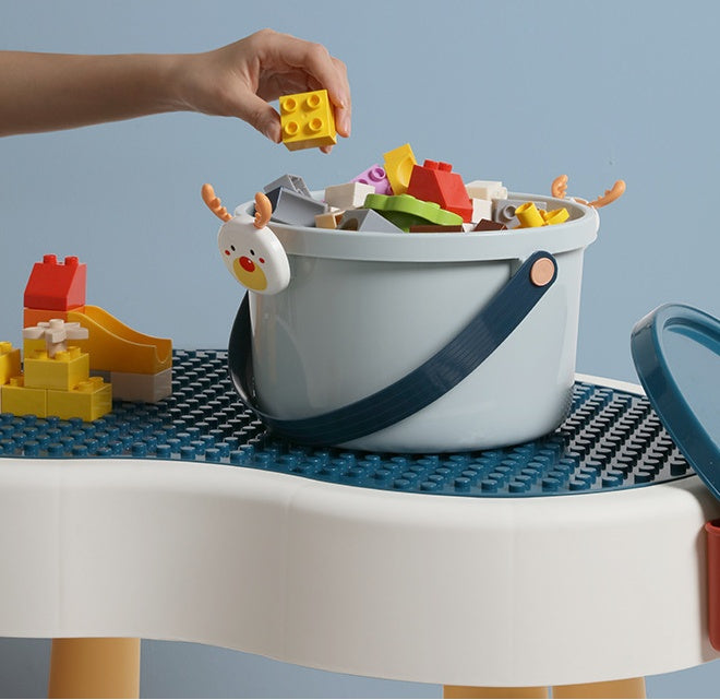Children's cartoon portable plastic bucket toy storage bucket