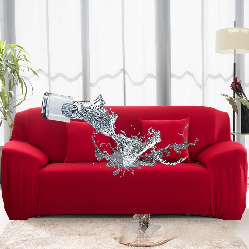 Solid Color Elastic Waterproof Sofa All-inclusive Milk Silk Cover