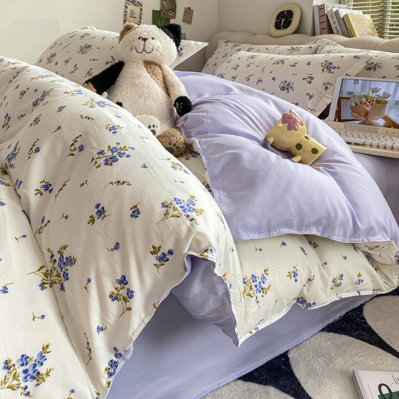 Washed Cotton Student Dormitory Bed Quilt Cover