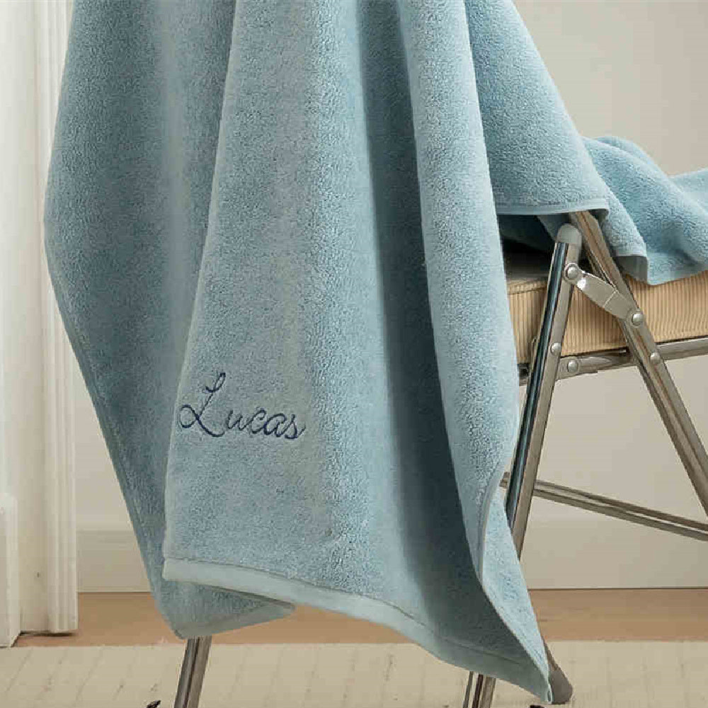 Embroidered Words, DIY Men's And Women's Bath Towels, Customized And Engraved Names