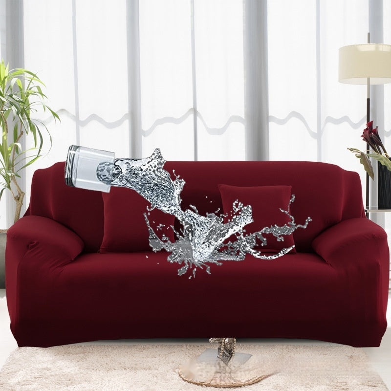 Solid Color Elastic Waterproof Sofa All-inclusive Milk Silk Cover