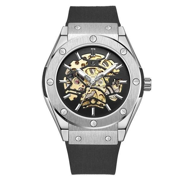 Vintage skeleton mechanical watch